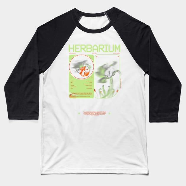 Futuristic Herbarium in Neon Colours. Baseball T-Shirt by BKArt